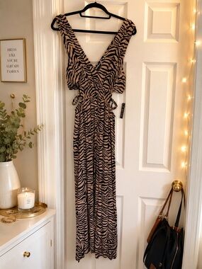Zebra Print Maxi Dress